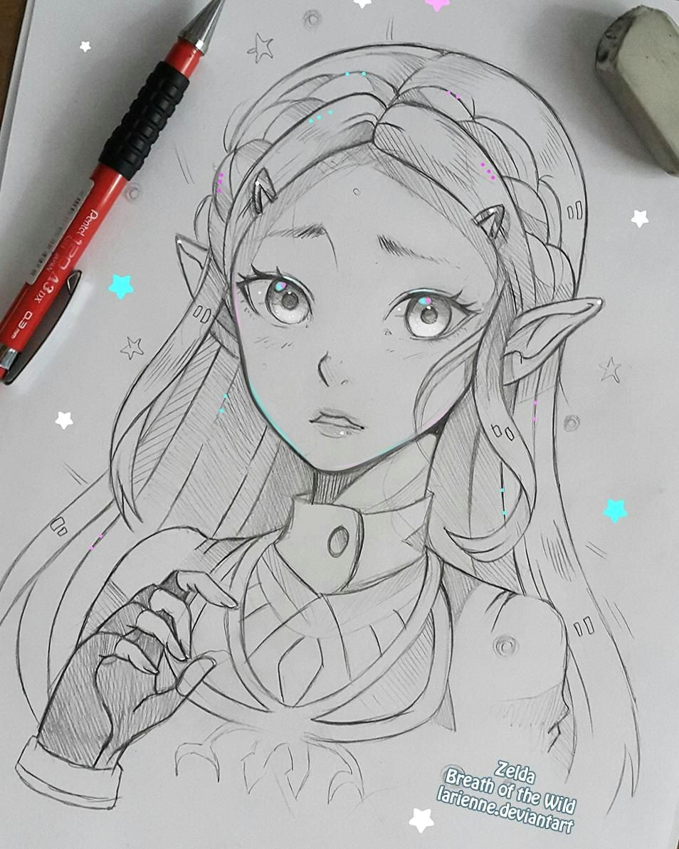 Anime Drawing Zelda Breath Of the Wild Dibujos Pinterest Drawings Art and Art