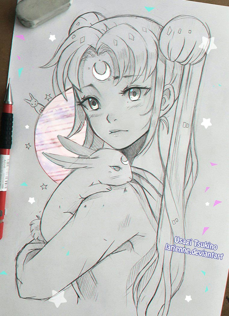 Anime Quick Drawing Usagitsukino Moon Bunny Hey Guys I Am Still Recovering From Stomach
