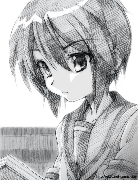 Anime Yuki Drawing Artist Gofu the Melancholy Of Haruhi Suzumiya Nagato Yuki