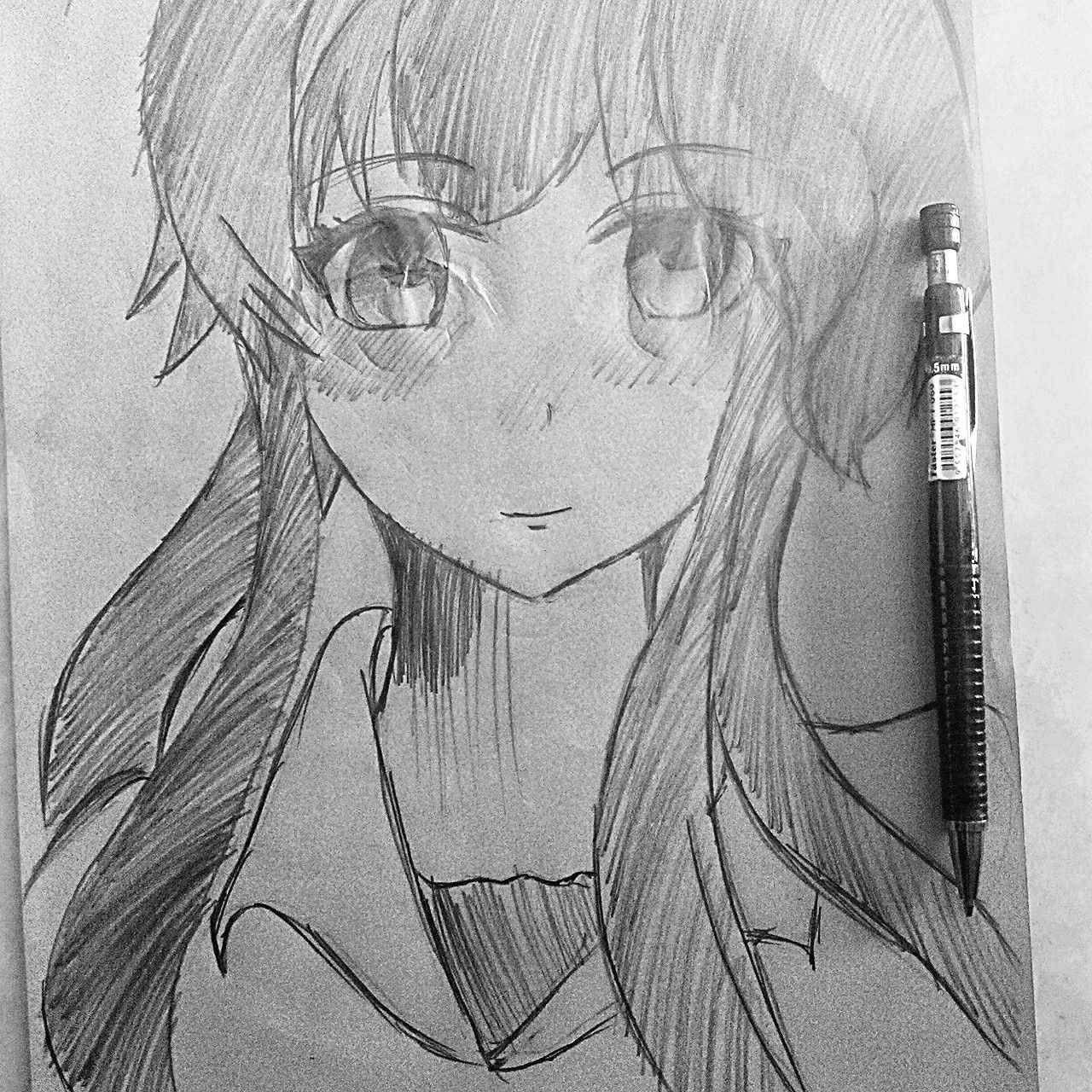 Anime Yuno Drawing Yuno Gasai My Drawing My Drawings Drawings Yuno Gasai