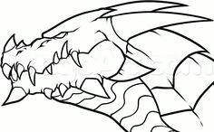 Awesome Easy Drawings Of Dragons How to Draw An Easy Dragon Head Step 12 Drawing Drawi