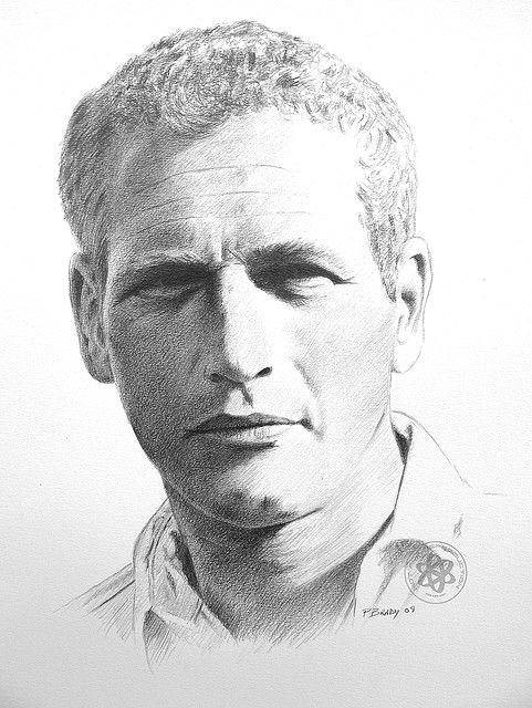 B Drawing Pencil Paul Newman B W Portraits I Would Like to Draw Pinterest