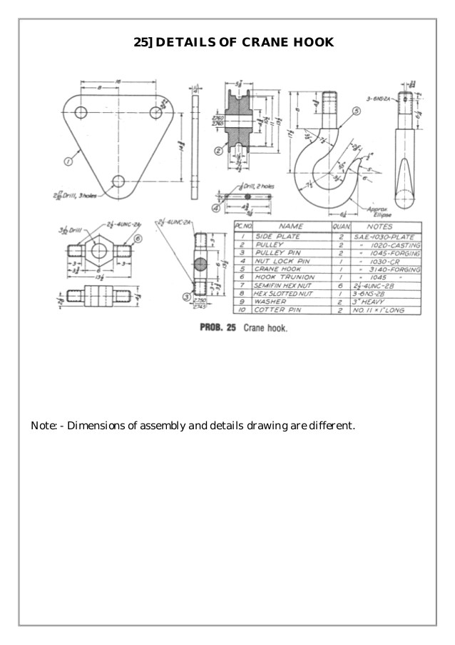 B Size Drawing Sheet assembly and Details Machine Drawing Pdf
