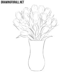 Beautiful Drawings Of Flower Pots How to Draw A Beautiful Flower Vase Pictures for Kids to Draw