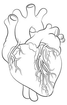 Black Line Drawing Of A Heart Pin by Muse Printables On Printable Patterns at Patternuniverse Com