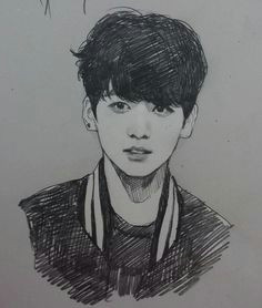 Bts Drawing Easy Jungkook 1281 Best Kpop Drawing Images Drawings Bts Boys Bts Drawings