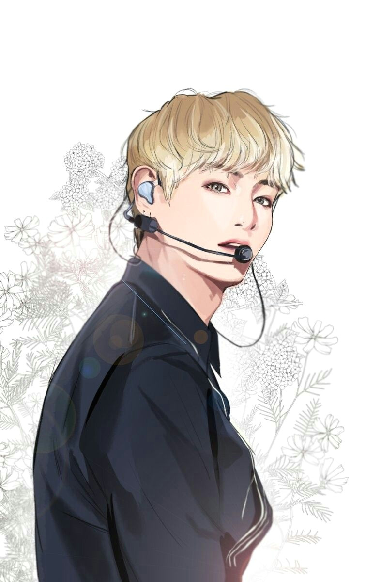 Bts V Cartoon Drawing V Bts Art Fanart Pinterest