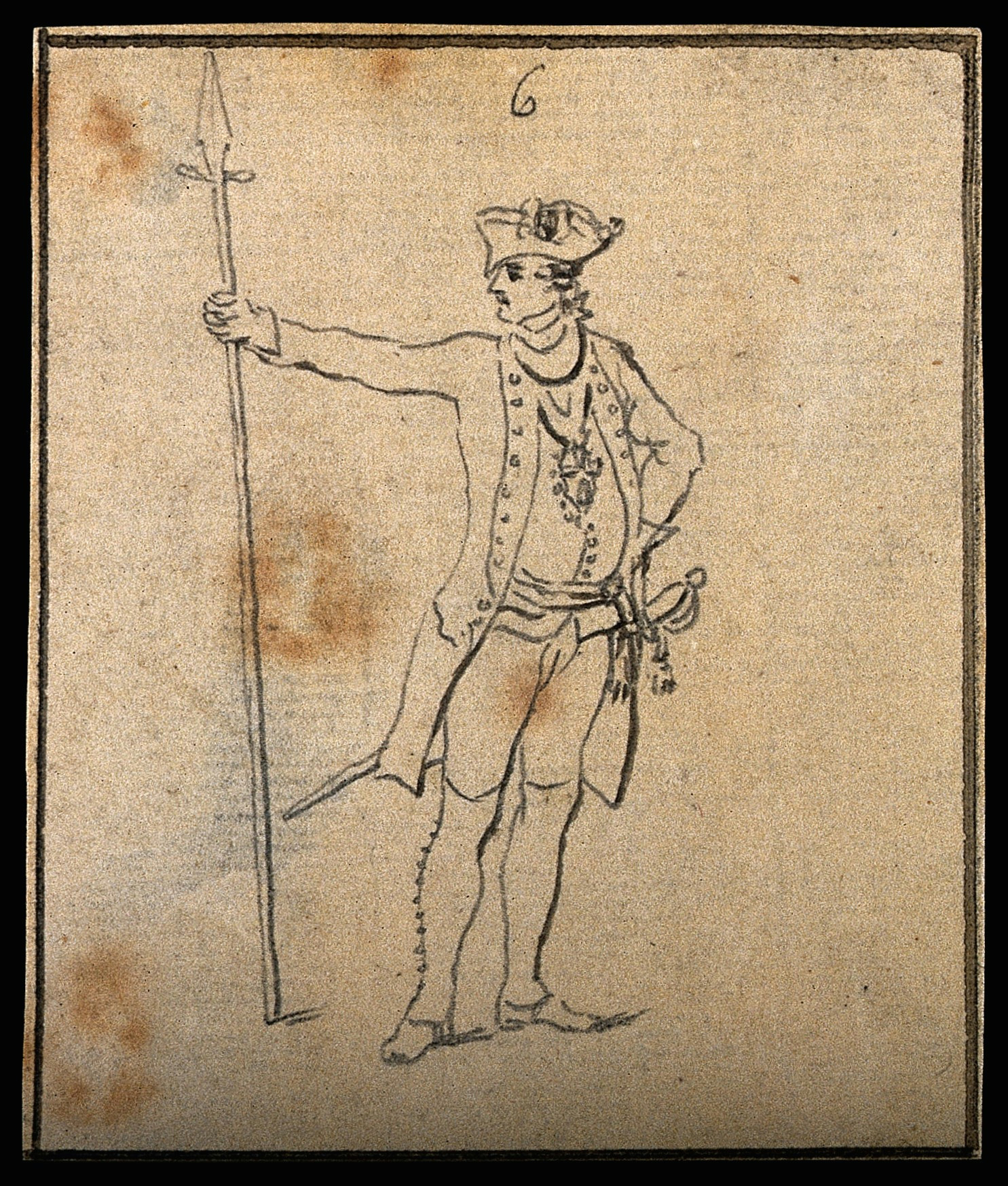 C Drawing Pixels File A soldier In the Prussian Army Drawing C 1794 Wellcome