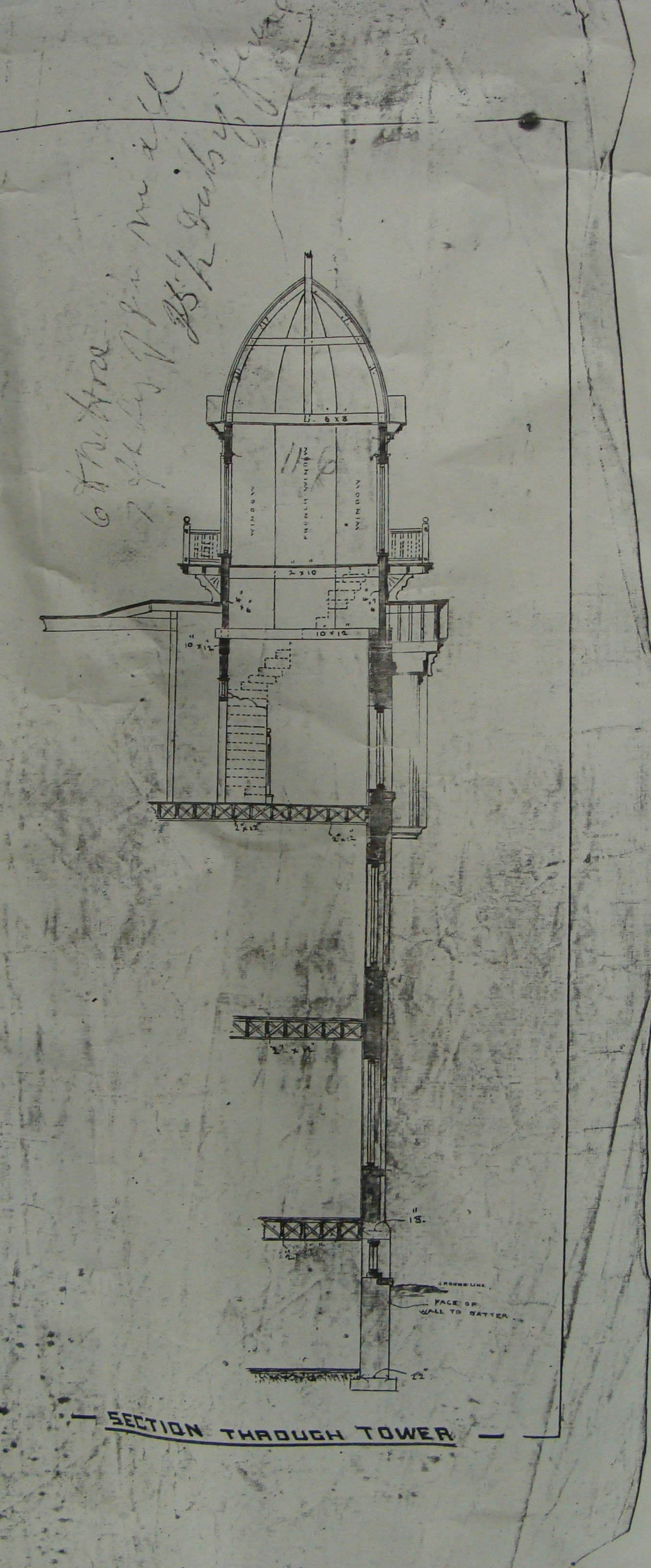 C Drawing Pixels File Cross Section Of the tower Of Deseronto High School Part Of A