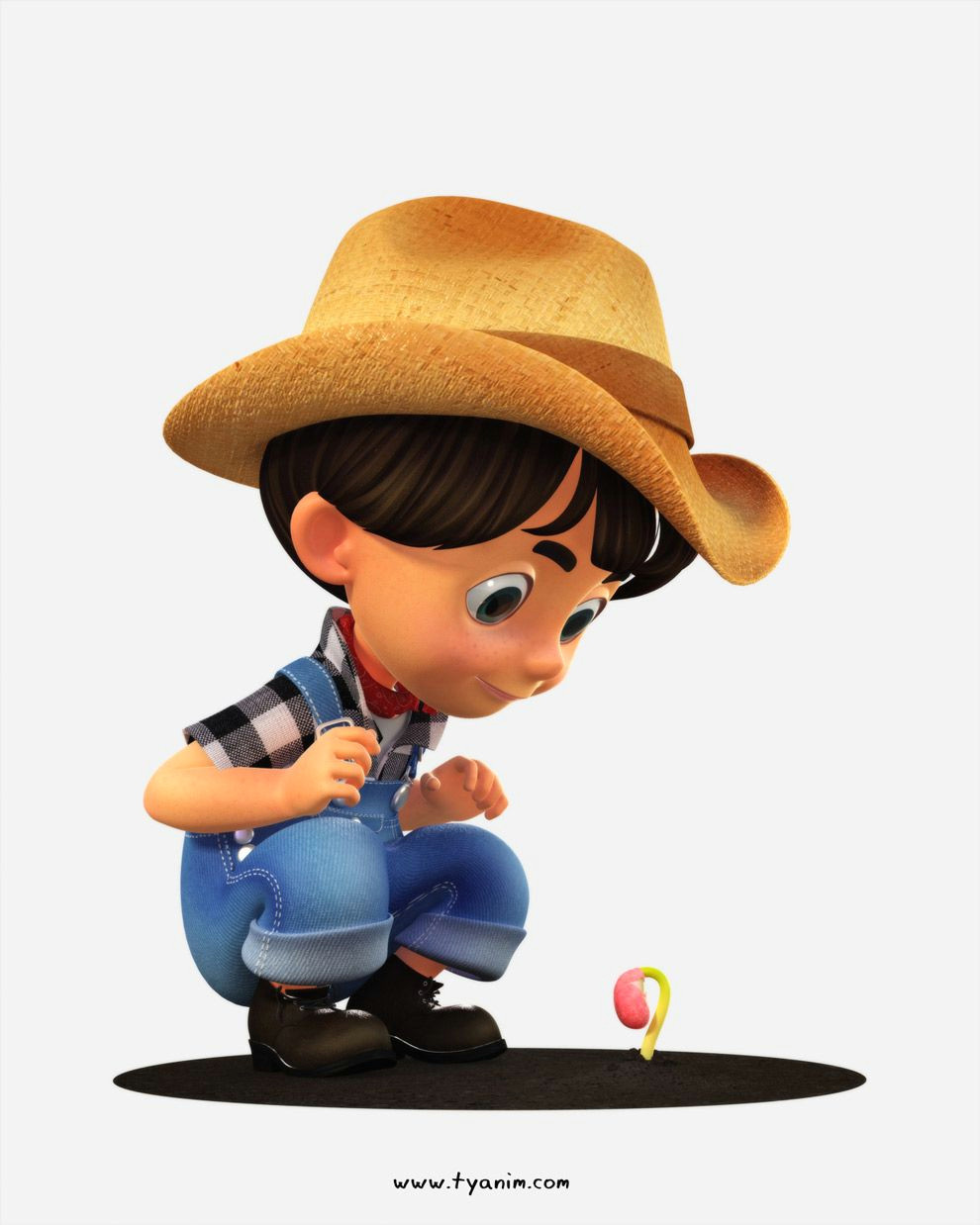 Cartoon Character 3d Drawing Small Farmer 2 1