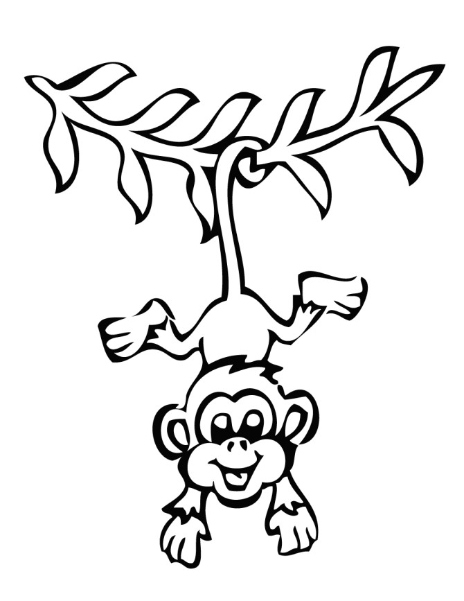 Cartoon Drawing Banana Monkey Coloring Pages at the Zoo Children S Ministry Curriculum