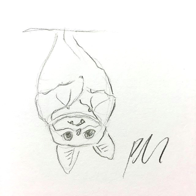 Cartoon Drawing Bat Here is A Little Warm Up Sketch Drawing Sketch Sketchbook