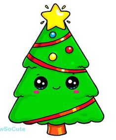 Cartoon Drawing Christmas Tree Christmas Bell Draw so Cute In 2019 Cute Drawings Kawaii
