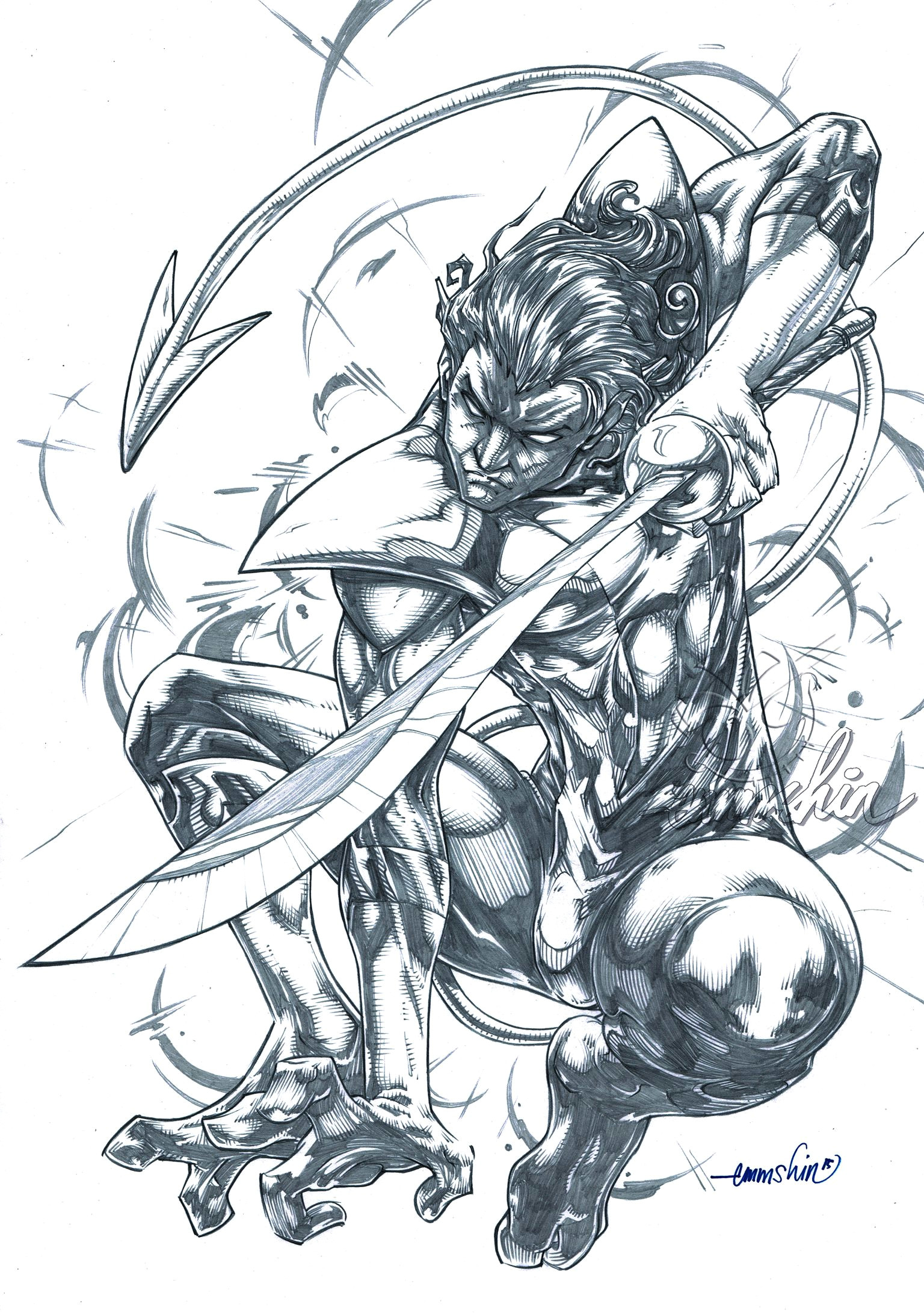 Cartoon Drawing Commission Nightcrawler Pencils Commission Emmshin Deviantart Com On