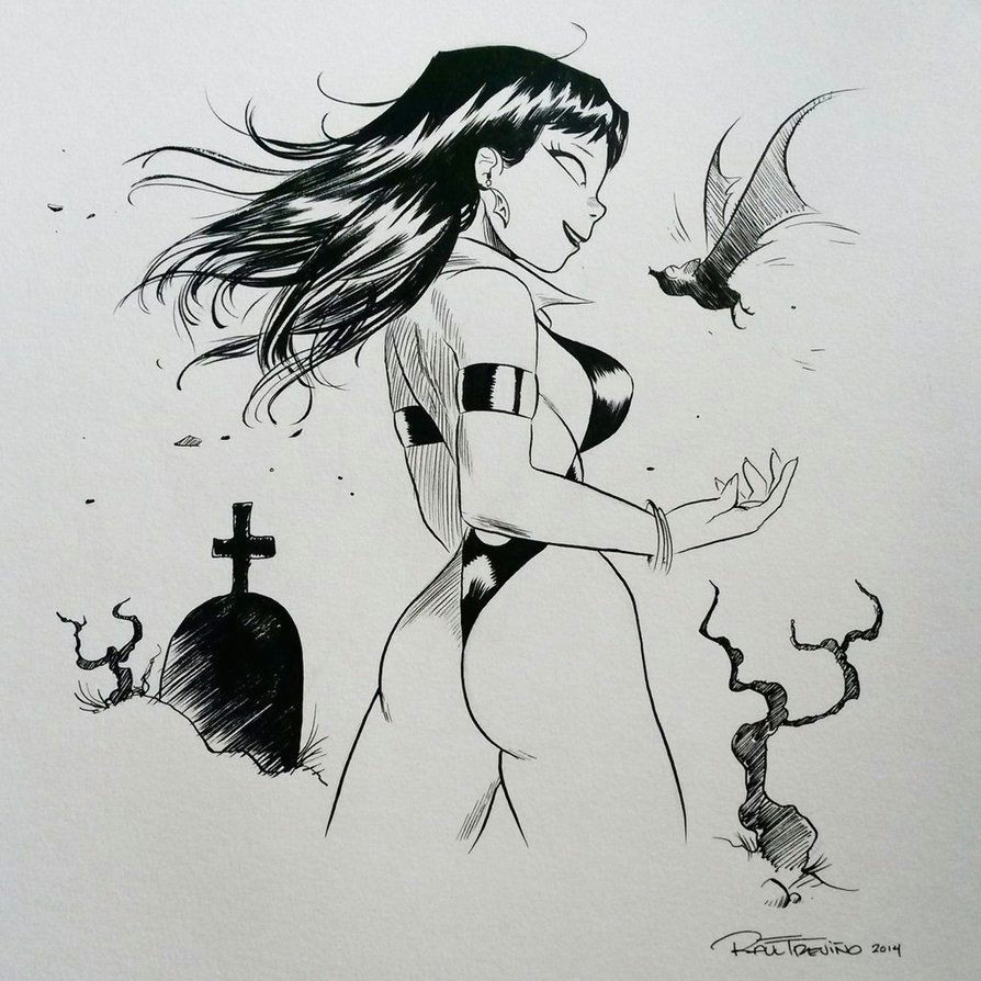 Cartoon Drawing Commission Vampirella Commission by Raultrevino On Deviantart Board Art