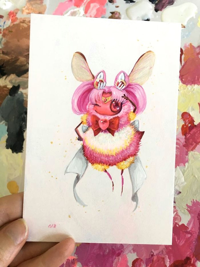 Cartoon Drawing Creator Artist Paints Cartoon Characters as Bees Cool Photiz Art 3