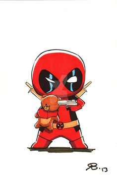 Cartoon Drawing Deadpool 147 Best Little Deadpool Images Hero World Comic Art Comics