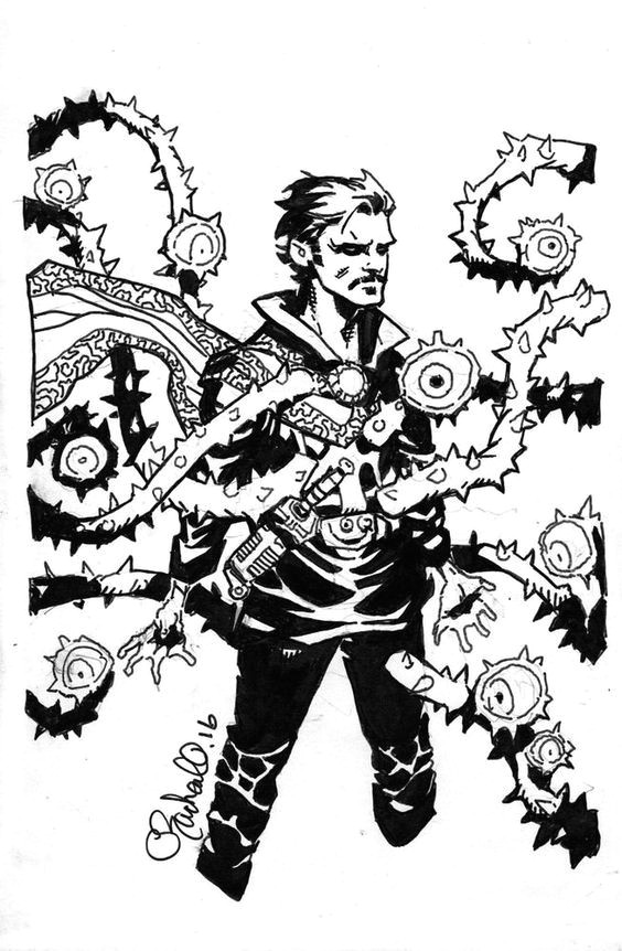 Cartoon Drawing Doctor Stephen Strange Doctor Strange An Artist Chris Bachalo Doctor