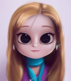 Cartoon Drawing Doll Girls with Big Eyes Inspirational