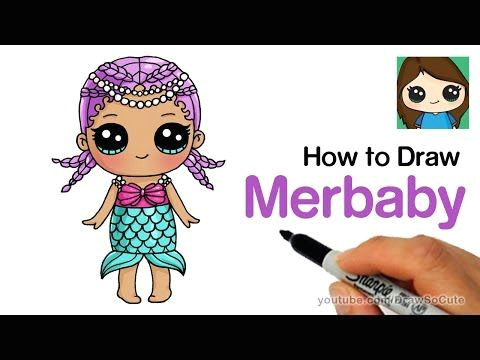 Cartoon Drawing Doll How to Draw Merbaby Easy Lol Surprise Doll Youtube Drawing