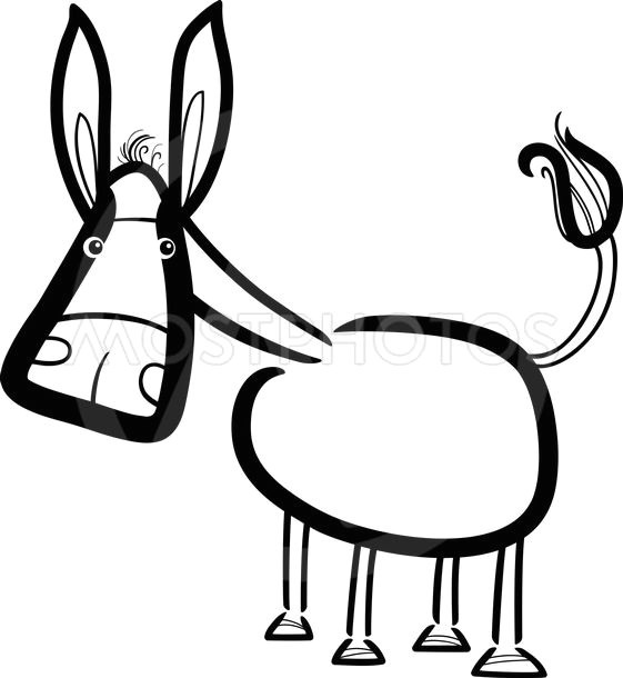 Cartoon Drawing Donkey Cartoon Cute Donkey for Col Od Igor Zakowski Mostphotos