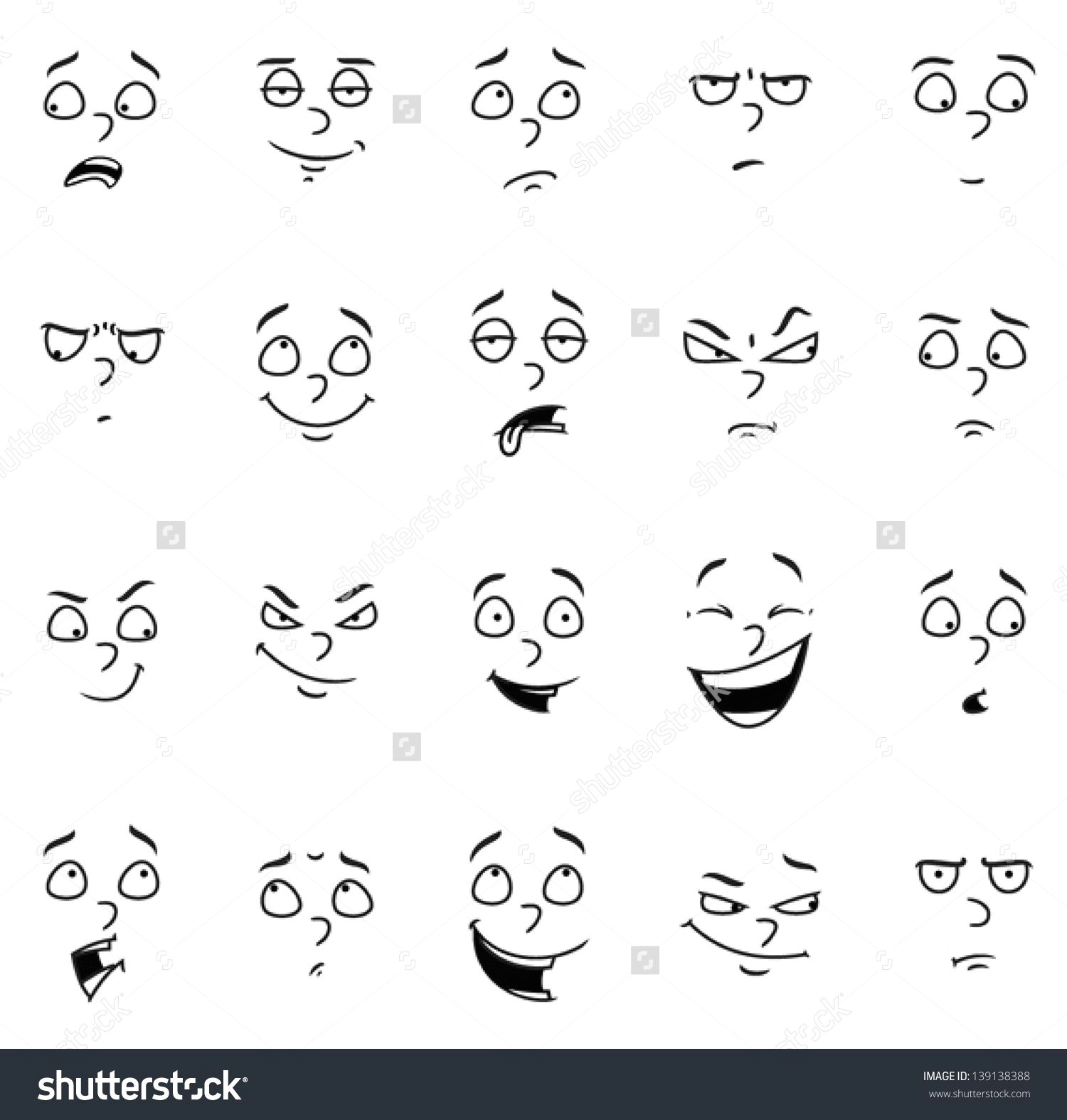 Cartoon Drawing Expressions Simple Woman Cartoon Facial Expressions Buscar Con Google Art