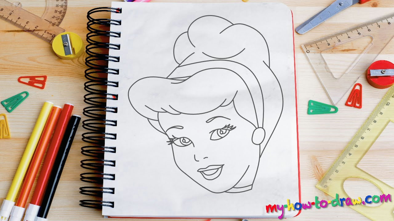 Cartoon Drawing for Class 1 How to Draw Cinderella Easy Step by Step Drawing Lessons for Kids