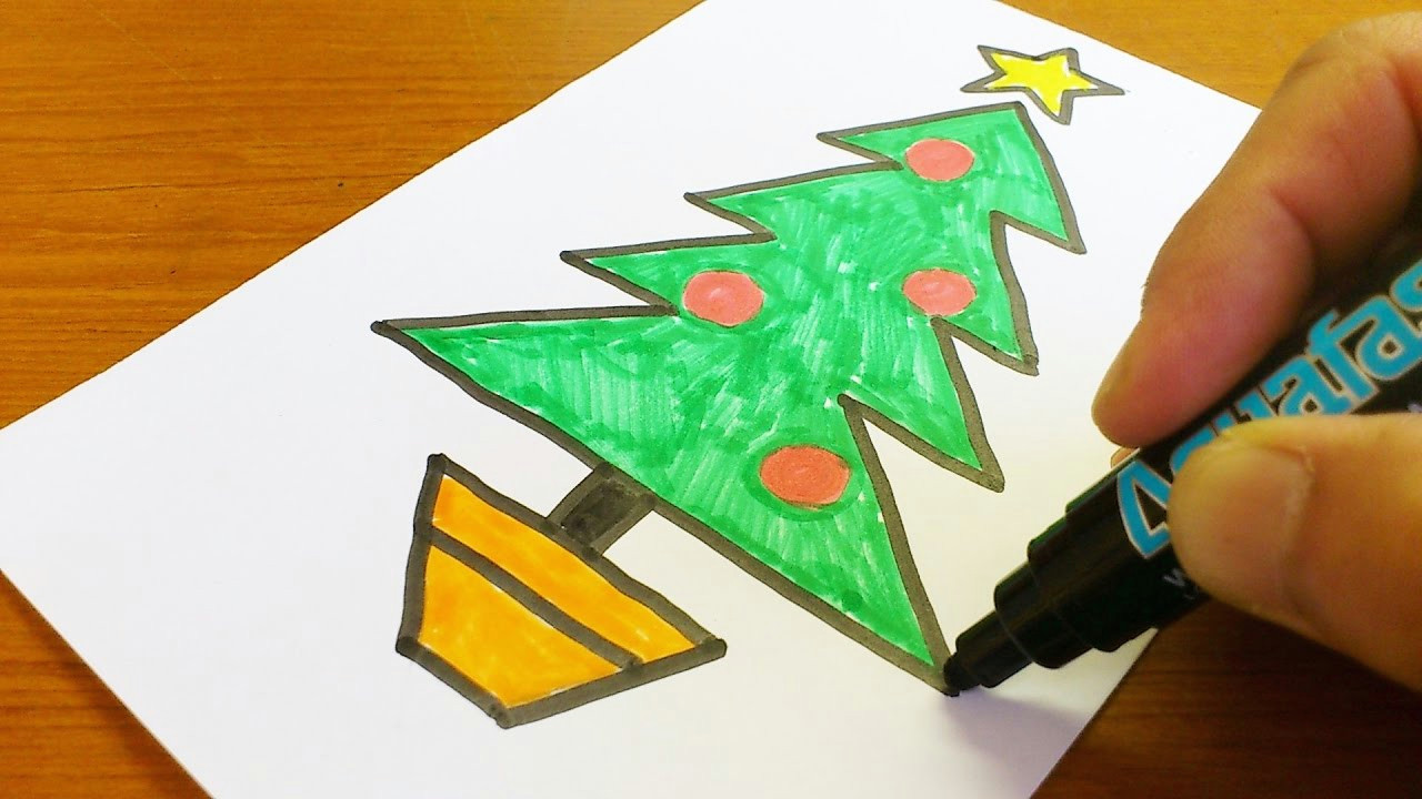 Cartoon Drawing for Class 3 Very Easy How to Draw A Christmas Tree Easy and Cute Art On