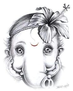 Cartoon Drawing Ganesha Pencil Sketch Ganesh Sri Ganesh Art Pinterest Sketches