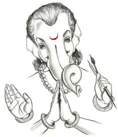 Cartoon Drawing Ganesha Pencil Sketch Ganesh Sri Ganesh Art Pinterest Sketches