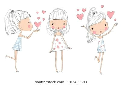 Cartoon Drawing Girl and Boy Cute Baby Kids Doodles In 2018 Pinterest Illustration