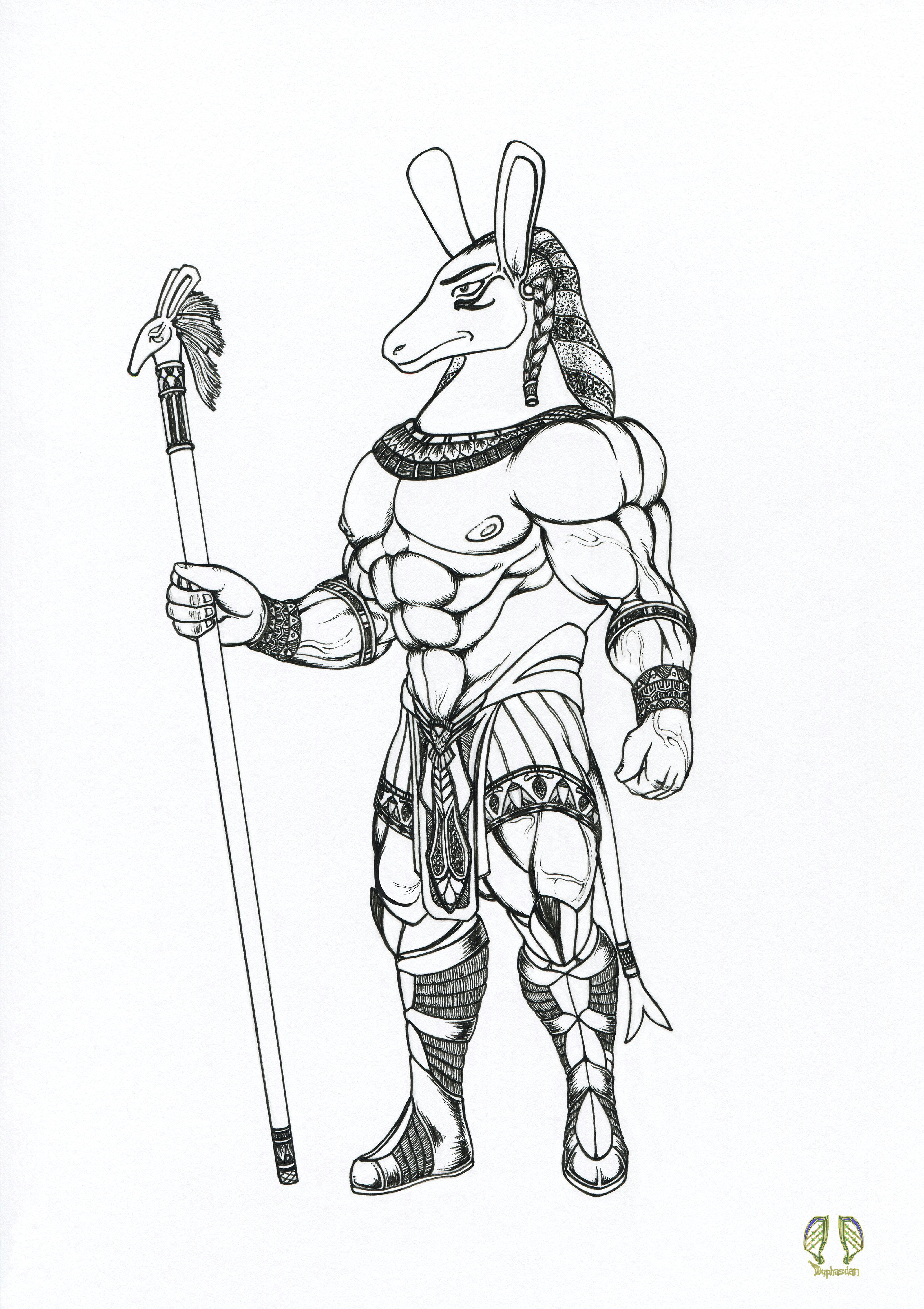 Cartoon Drawing God This is An Ink Line Art Drawing Of the Egyptian God Set He is the