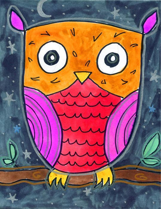Cartoon Drawing Guide Pdf How to Draw An Owl Time 4 Art Art Projects Drawings Art