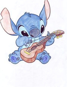 Cartoon Drawing Guitar Cute Sketches Of Stitch as Elvis Google Search Art Drawings