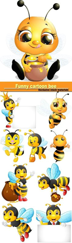 Cartoon Drawing Honey Bee 60 Best Cartoon Bee Images In 2019 Bees Ladybug Painting On Fabric