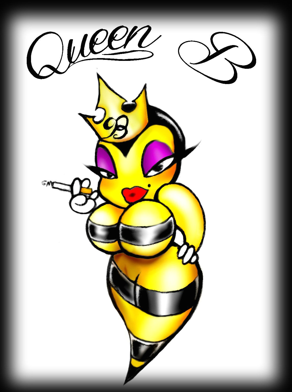 Cartoon Drawing Honey Bee Queen Bee 001 by Neogzus Deviantart Com On Deviantart Queen Bee