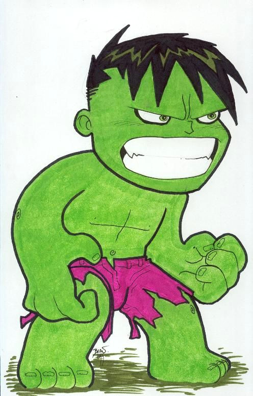 Cartoon Drawing Hulk Chibi Hulk 4 by Hedbonstudios Deviantart Com On Deviantart