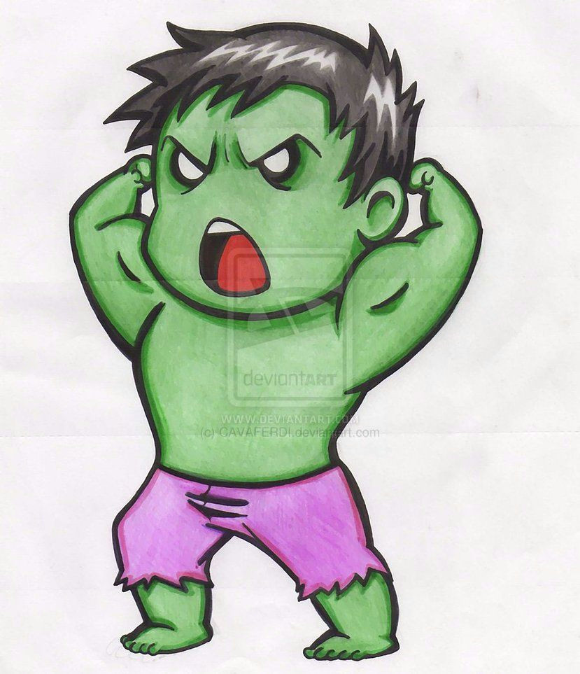 Cartoon Drawing Hulk Chibi Hulk Color by Cavaferdi On Deviantart Chibi Super Heroes