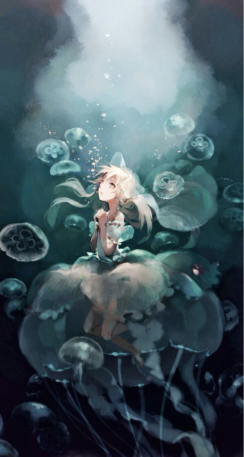 Cartoon Drawing Jellyfish Jellyfish Girl Illustrations Anime Art Anime Art