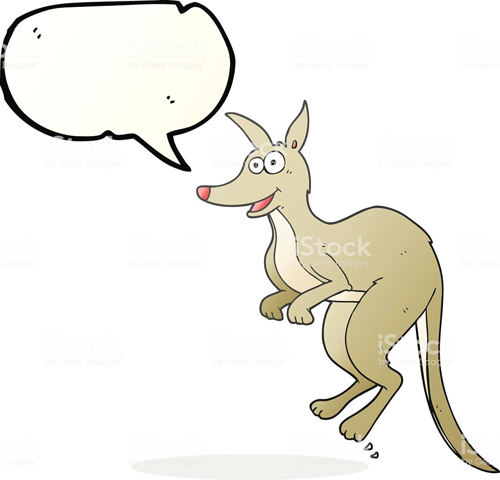 Cartoon Drawing Kangaroo Speech Bubble Cartoon Kangaroo Stock Vector Art More Images Of