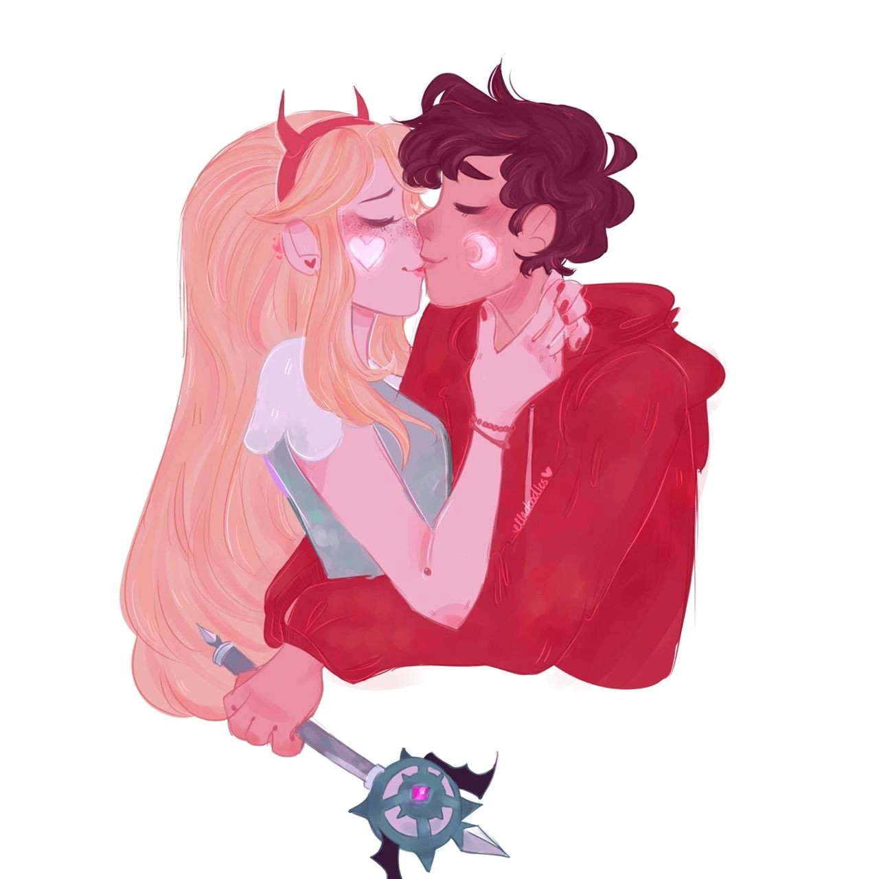 Cartoon Drawing Kissing Elladoodles We Kissed Star Vs the forces Of Evil Pinterest