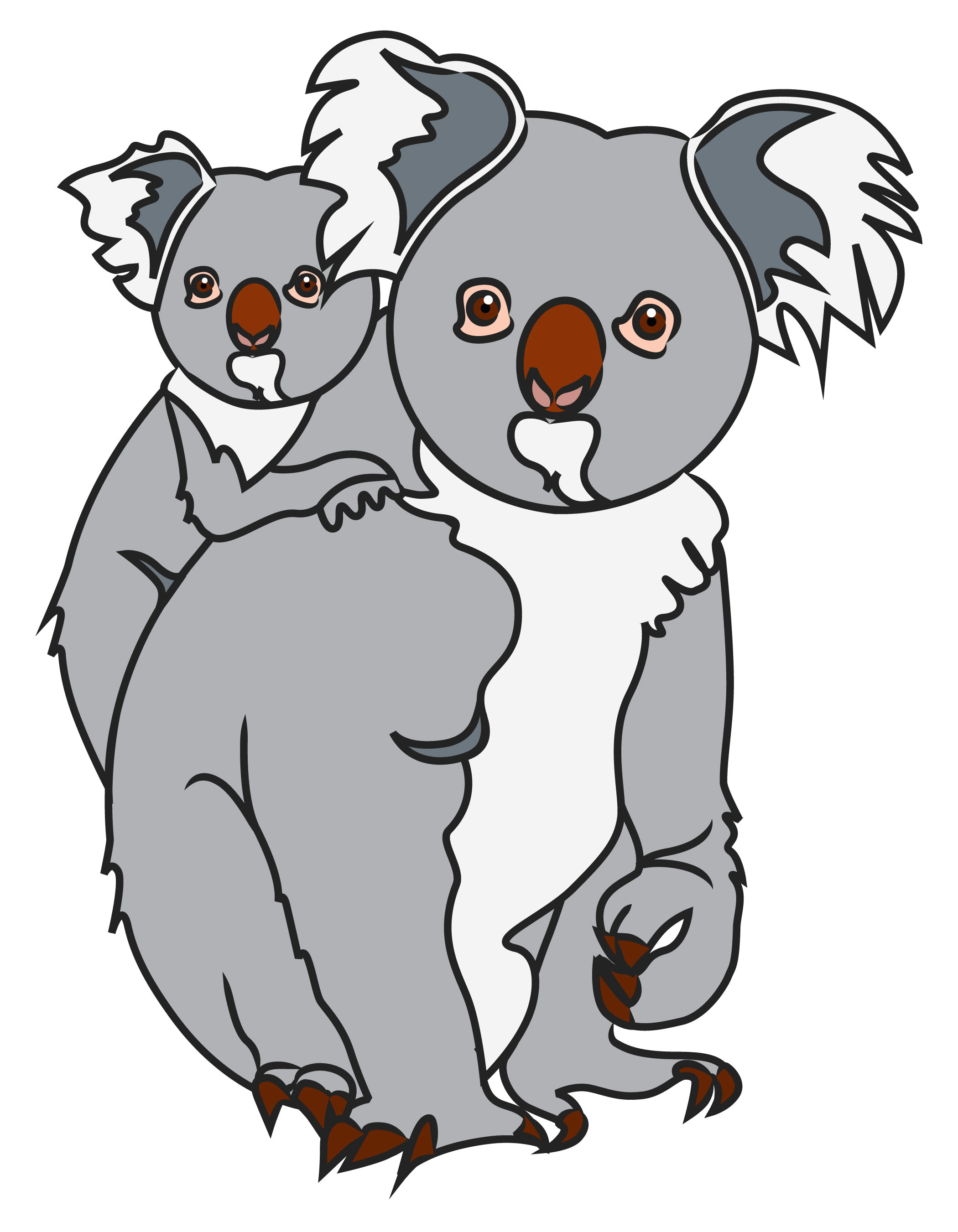 Cartoon Drawing Koala How to Draw Koala Bears 9 Steps with Pictures Wikihow