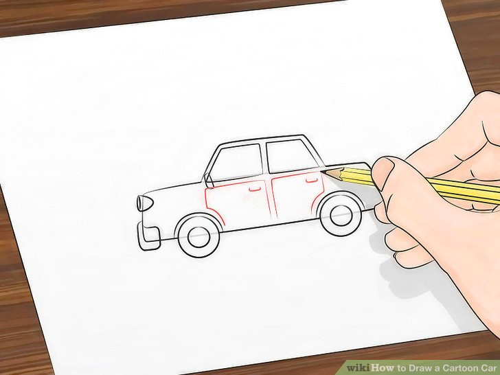 Cartoon Drawing Lessons London How to Draw A Cartoon Car 8 Steps with Pictures Wikihow