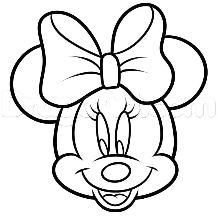 Cartoon Drawing Minnie Mouse Draw Pattern How to Draw Minnie Mouse Easy Step 6 Projects to