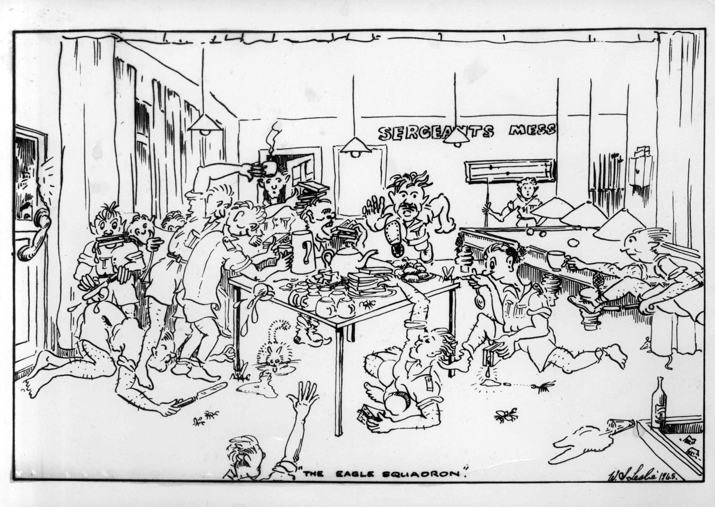 Cartoon Drawing Nz Cartoon Showing Airmen In the Sergeants Mess Titled Eagle