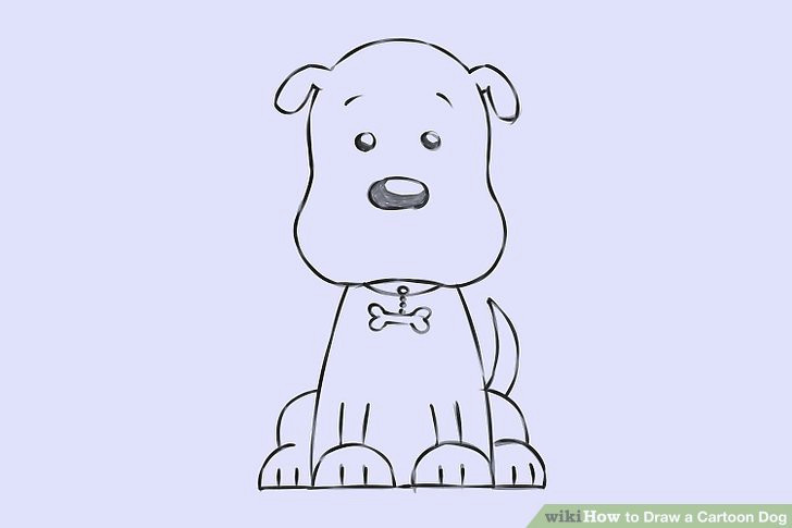 Cartoon Drawing Of A Dog Face 6 Easy Ways to Draw A Cartoon Dog with Pictures Wikihow