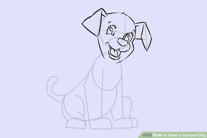 Cartoon Drawing Of A Dog Face 6 Easy Ways to Draw A Cartoon Dog with Pictures Wikihow