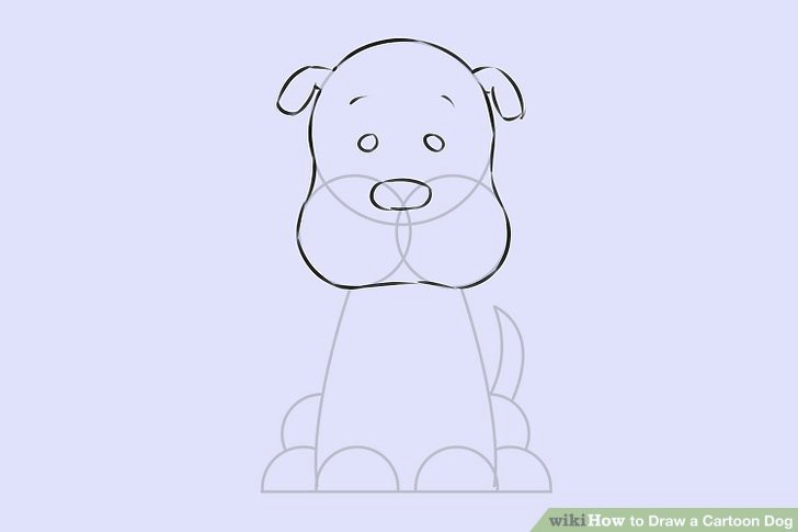 Cartoon Drawing Of A Dog Face 6 Easy Ways to Draw A Cartoon Dog with Pictures Wikihow