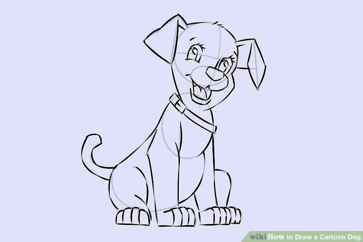 Cartoon Drawing Of A Dog Face 6 Easy Ways to Draw A Cartoon Dog with Pictures Wikihow