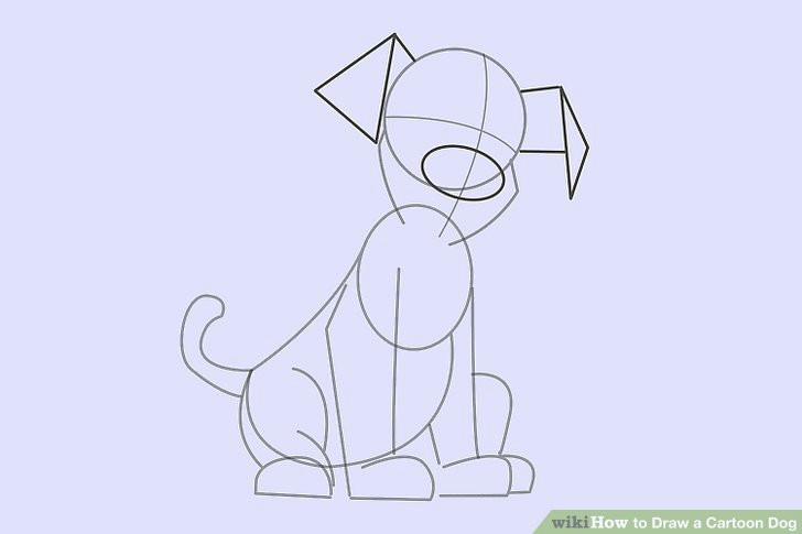 Cartoon Drawing Of A Dog House 6 Easy Ways to Draw A Cartoon Dog with Pictures Wikihow